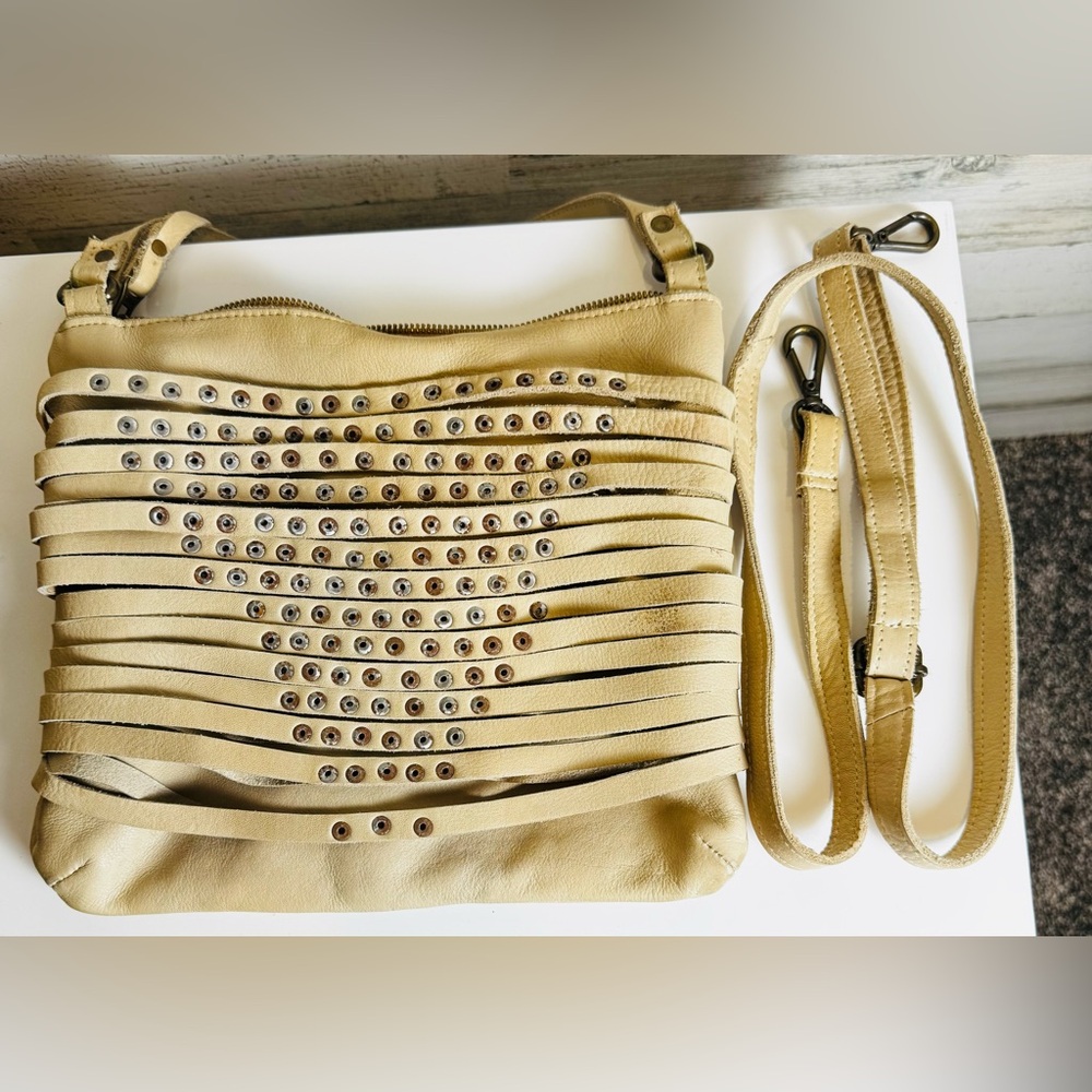 Viola Castellani Crossbody & Shoulder Purse Italy Leather w/Detachable Strap